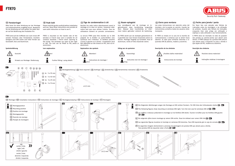 Page n°1 - Mode d'emploi Abus FTR70