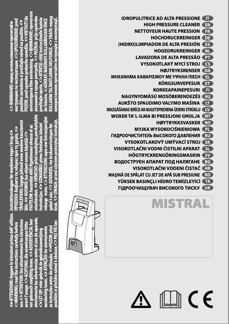 Page 1 de la notice Manuel utilisateur Lavorwash Mistral 110