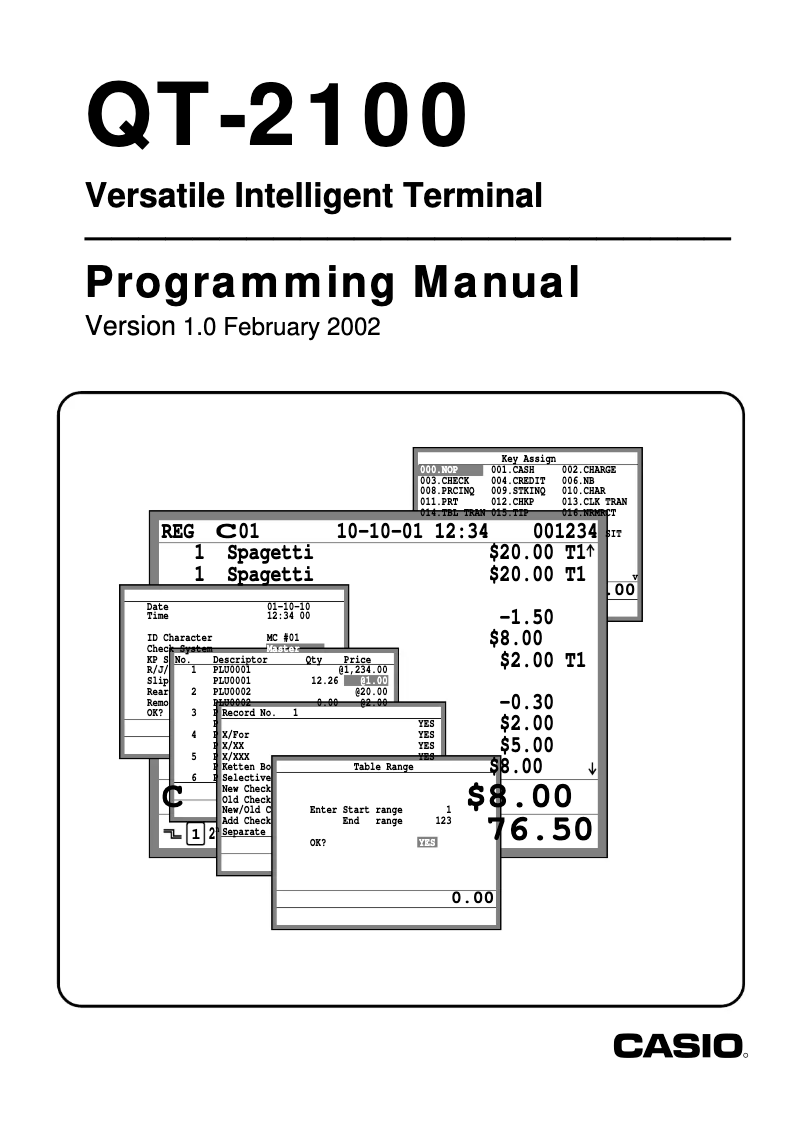 Image de la première page du manuel de l'appareil QT-2100