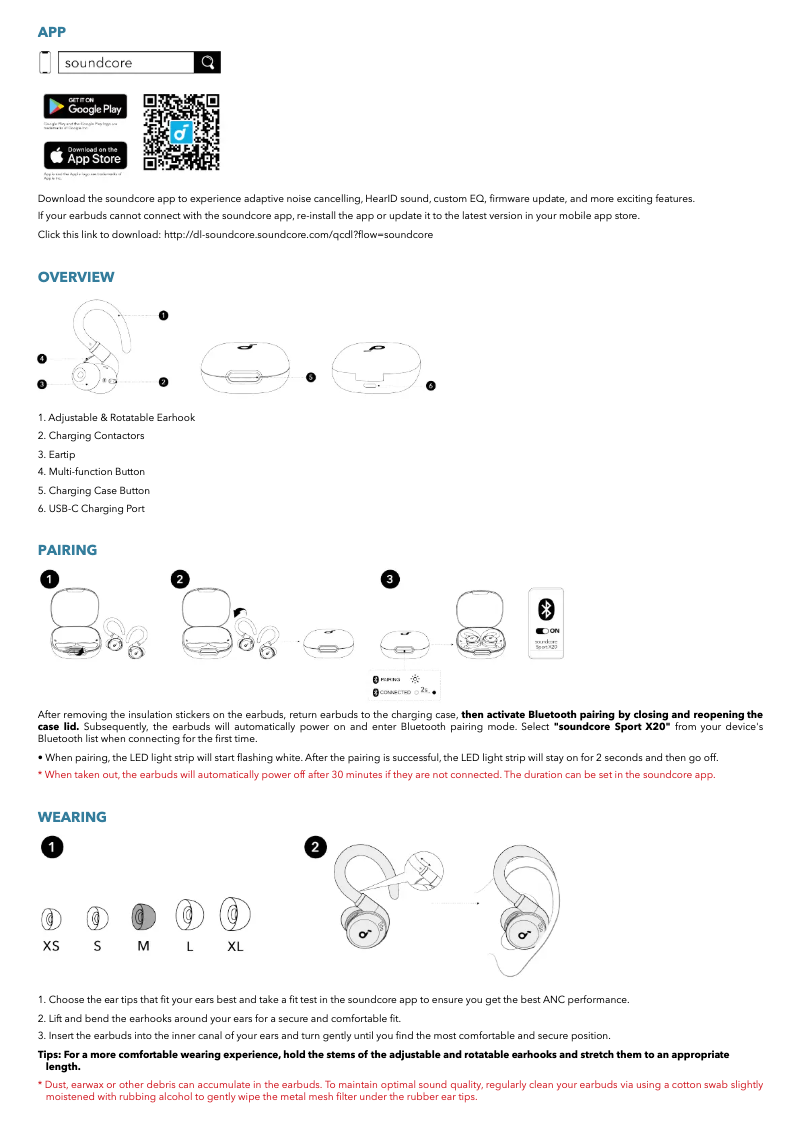 Image de la première page du manuel de l'appareil Sport X20