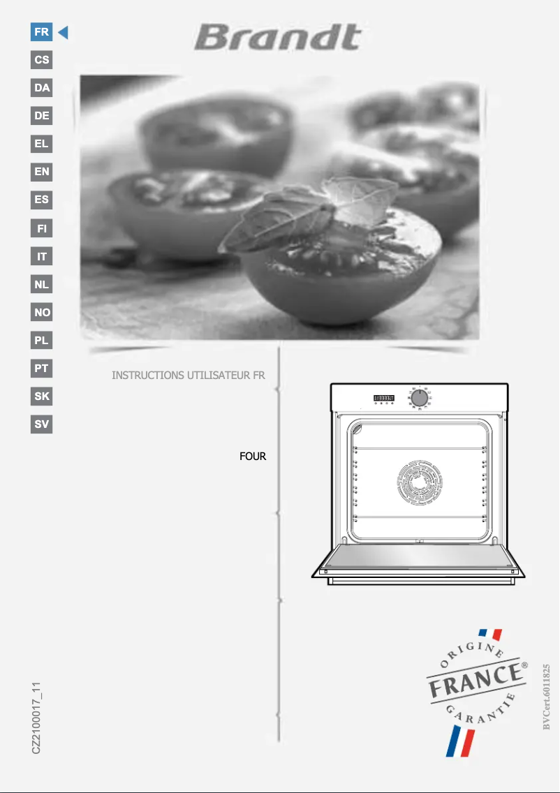 Page 1 de la notice Manuel utilisateur Brandt BOP7534W