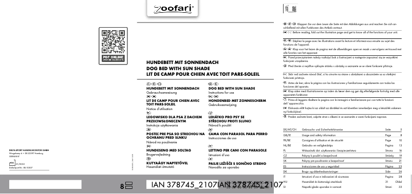 Page 1 de la notice Manuel utilisateur Zoofari IAN 378745