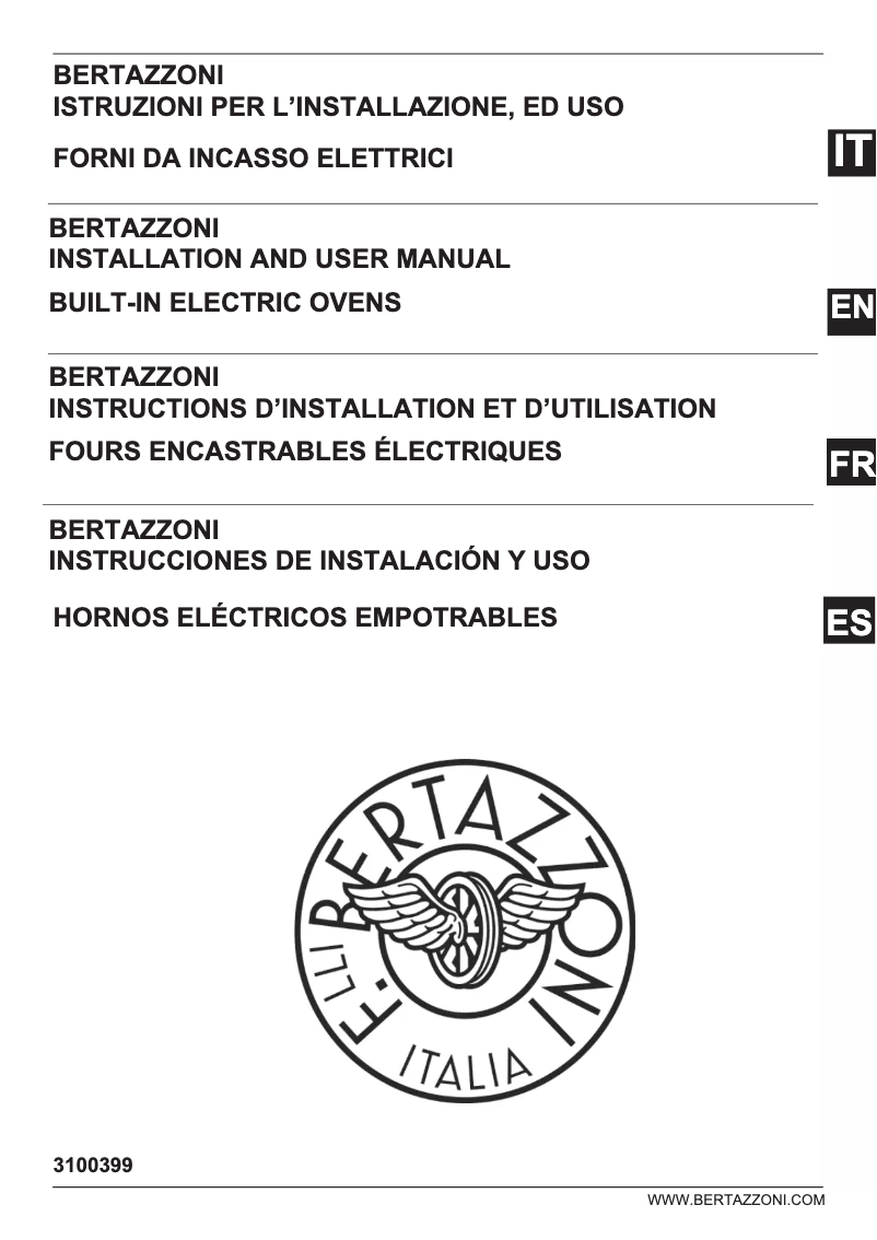 Page 1 de la notice Mode d'emploi Bertazzoni F609MODESX