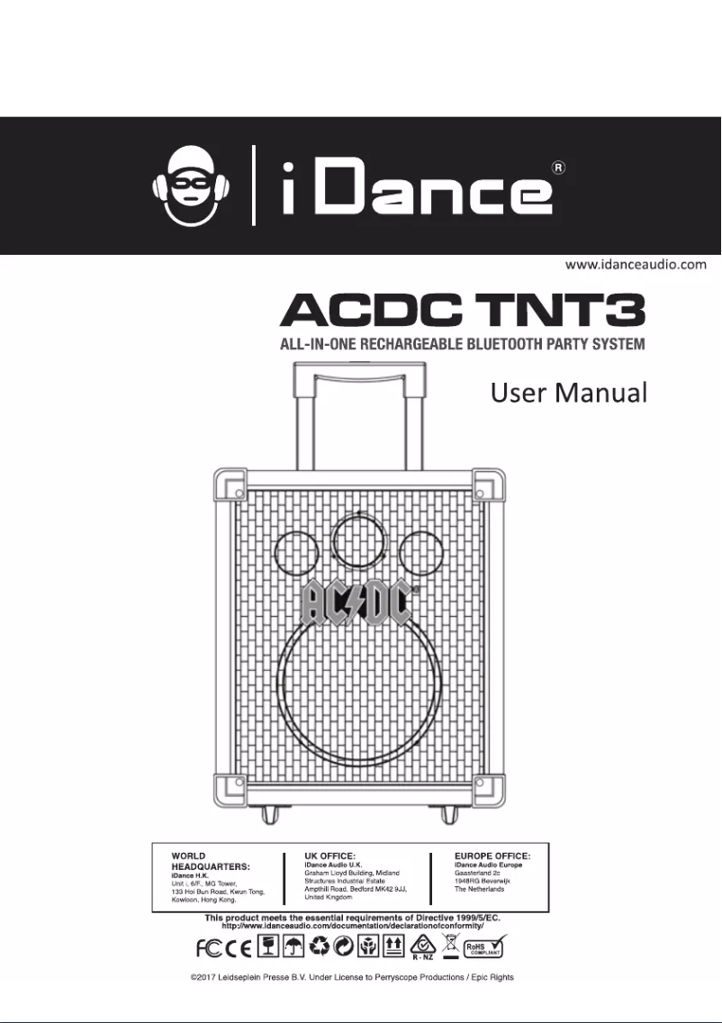 Page n°1 - Manuel utilisateur iDance ACDC TNT3