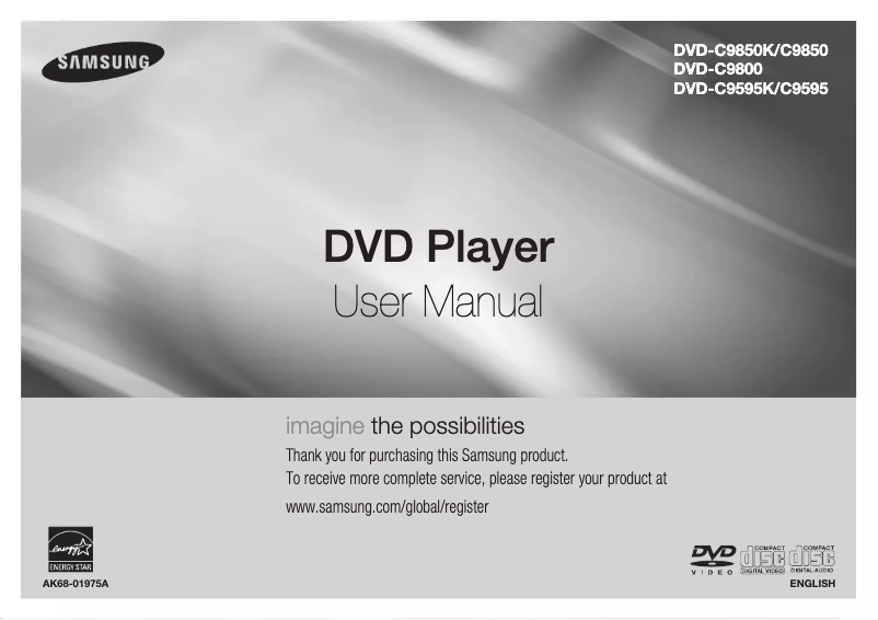 Page 1 de la notice Manuel utilisateur Samsung DVD-C9595