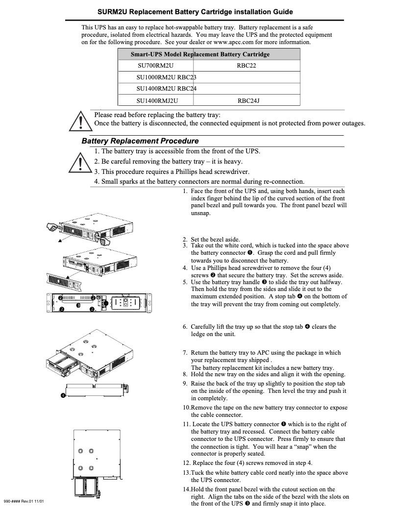 Página 1 del manual Manual de usuario APC RBC23