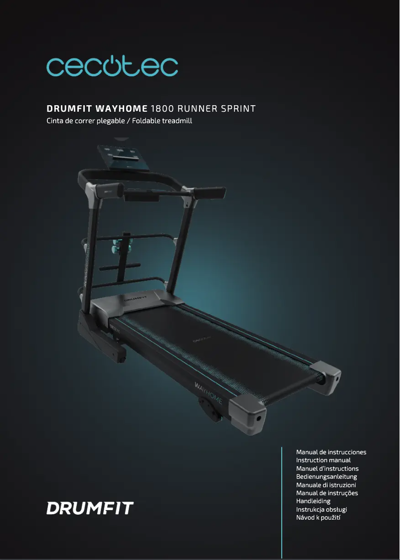 Page 1 de la notice Manuel utilisateur Cecotec DrumFit WayHome 1800 Runner Sprint