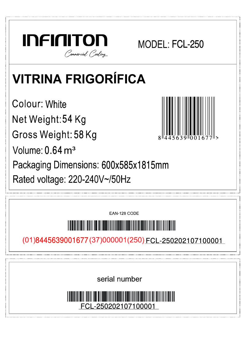 Image de la première page du manuel de l'appareil FCL-250