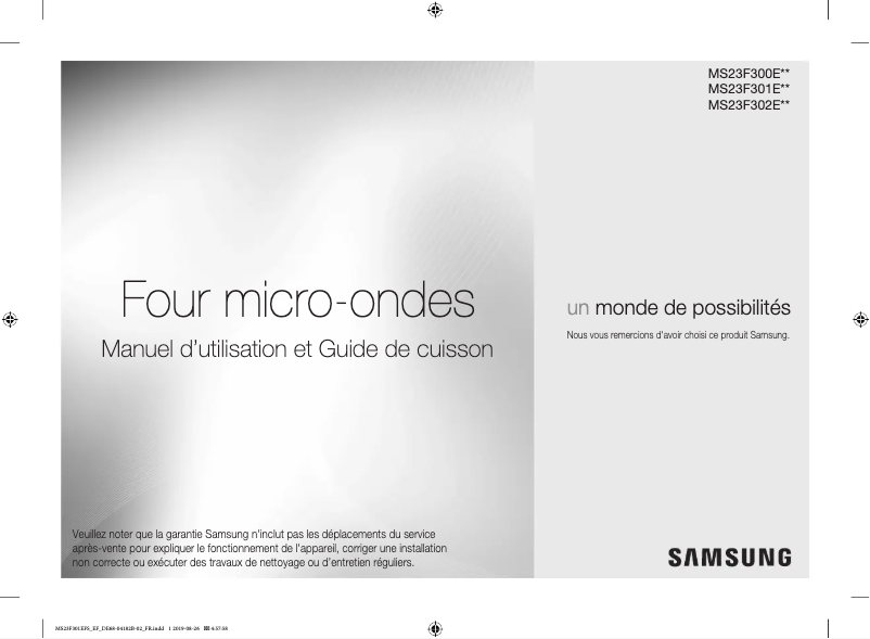 Page n°1 - Manuel utilisateur Samsung MS23F300EAW