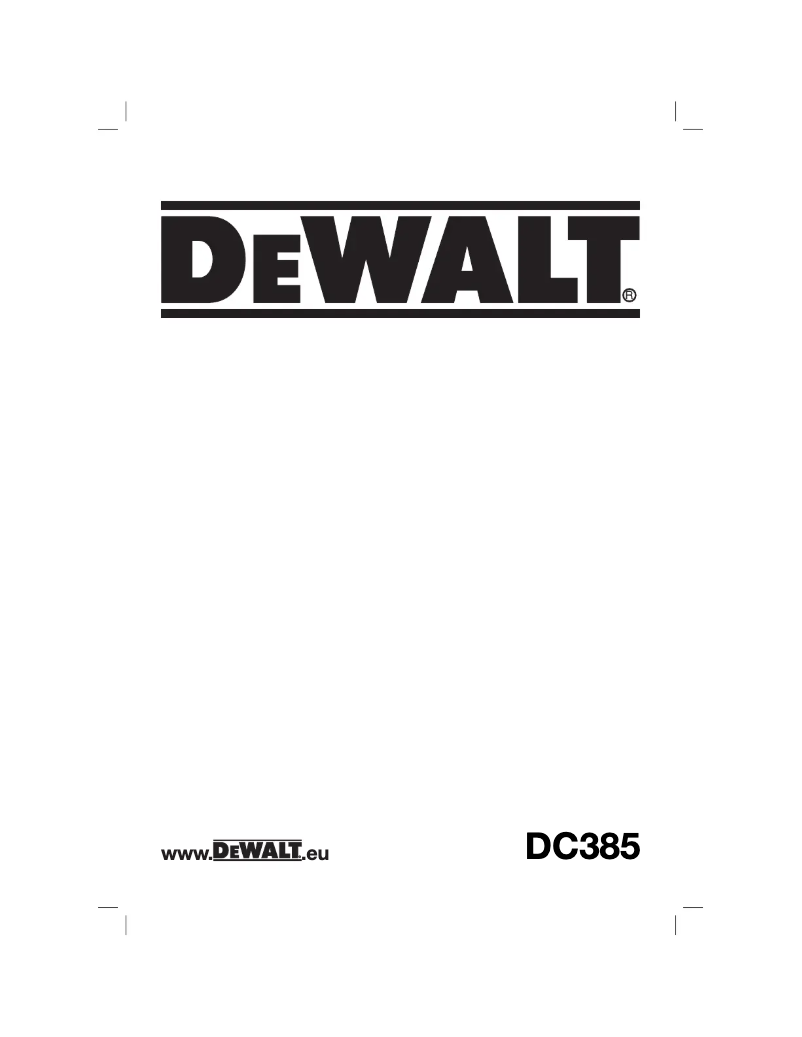 Página 1 del manual Manual de usuario DeWalt DC385
