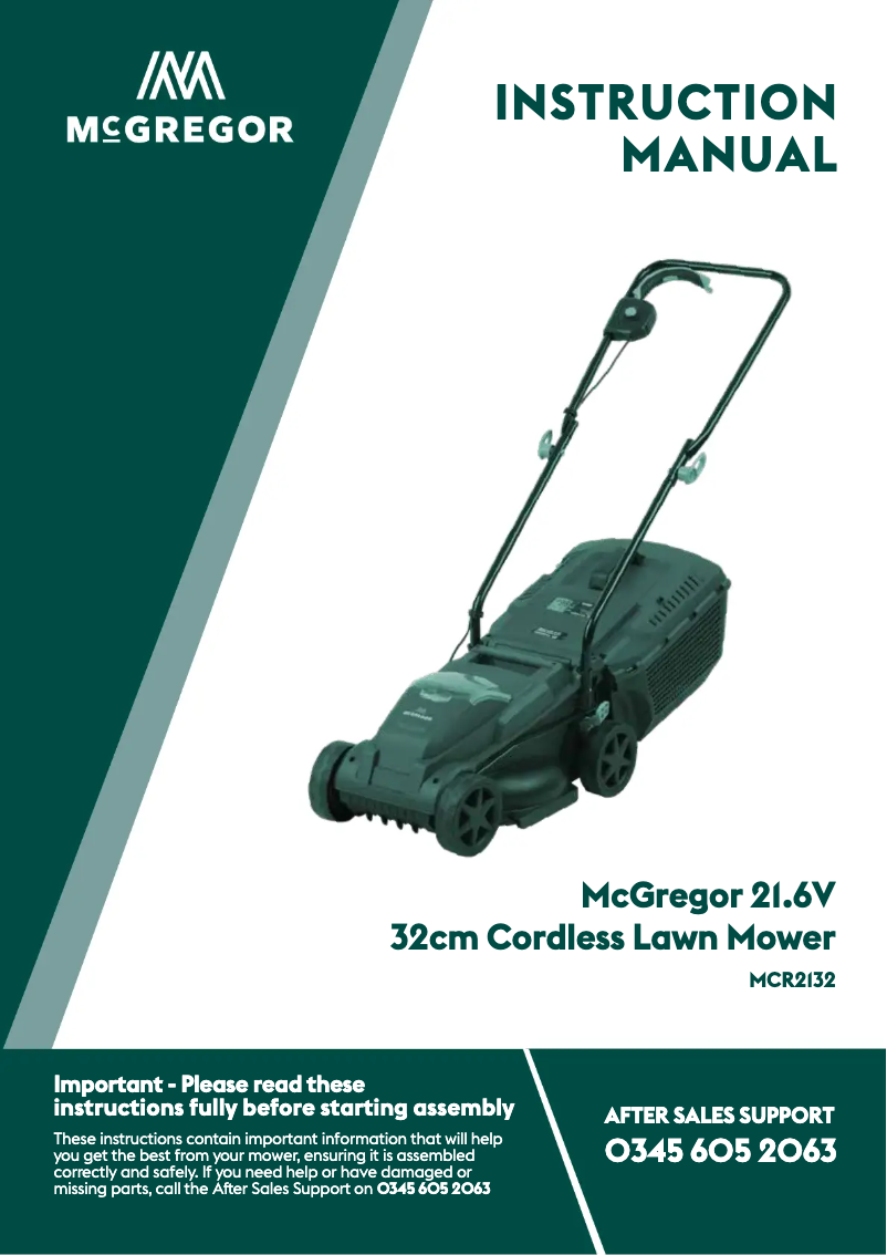 Page 1 de la notice Manuel utilisateur McGregor CLM2432A