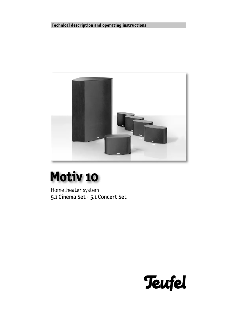 Image de la première page du manuel de l'appareil Motiv 10