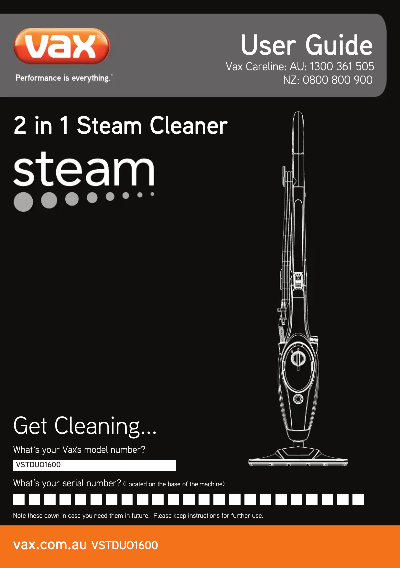 Image de la première page du manuel de l'appareil Duo Master VSTDUO1600