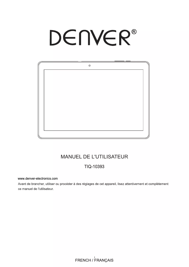 Página 1 del manual Manual de usuario Denver TIQ-10393