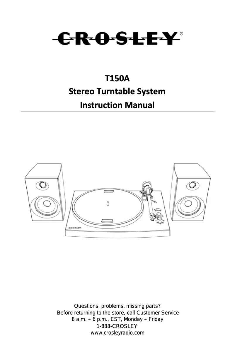 Page n°1 - Manuel utilisateur Crosley T150