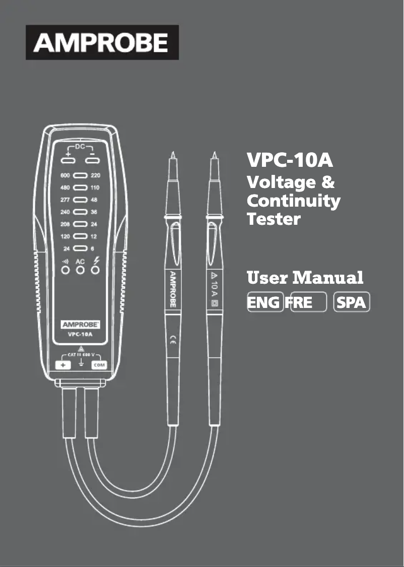 Página 1 del manual Manual de usuario Amprobe VPC-10A