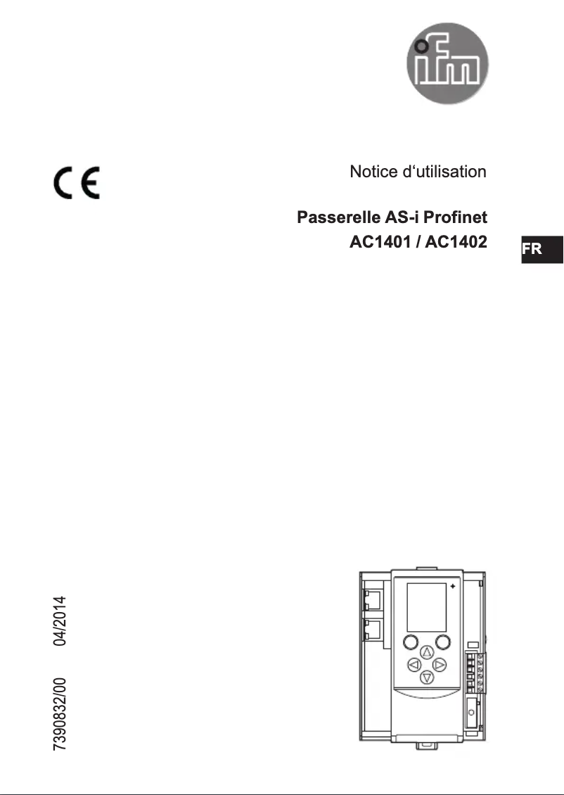Page n°1 - Manuel utilisateur IFM AC1402