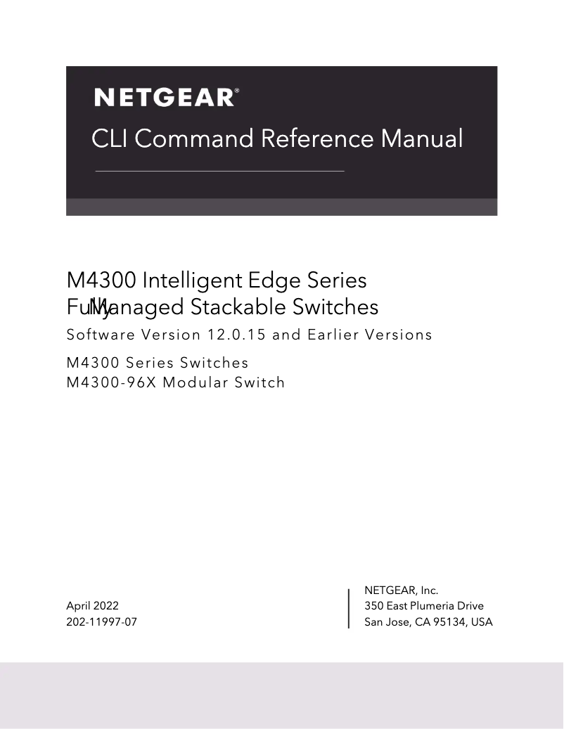 Page n°1 - Manuel utilisateur Netgear M4300-24XF