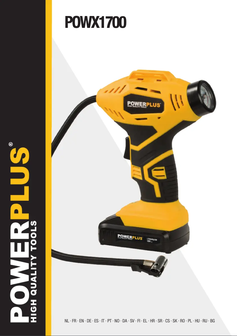 Image de la première page du manuel de l'appareil POWX1700