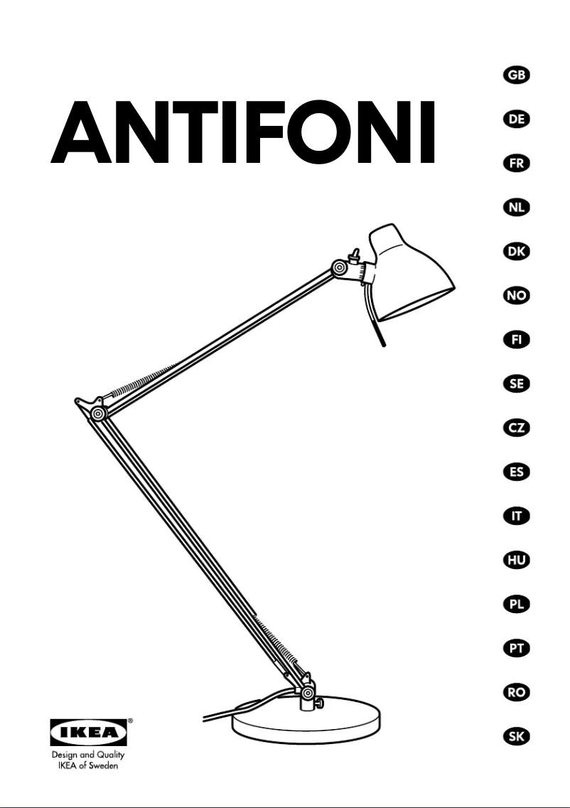 Image de la première page du manuel de l'appareil ANTIFONI