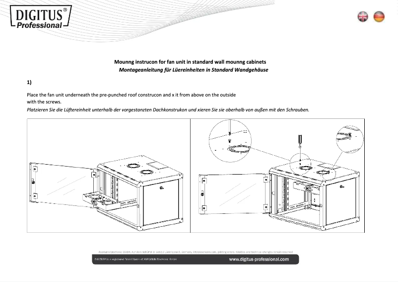Imagen de la primera página del manual del dispositivo DN-19 FAN-2-WM-T