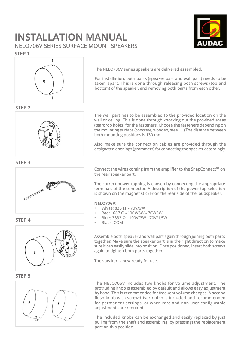 Image de la première page du manuel de l'appareil NELO706V