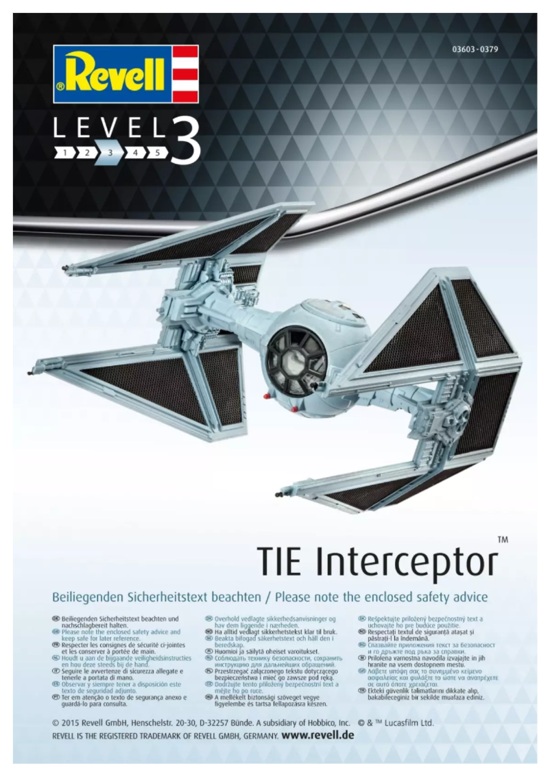 Image de la première page du manuel de l'appareil TIE Interceptor