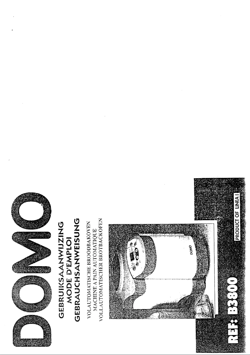 Page 1 de la notice Manuel utilisateur Domo B3800