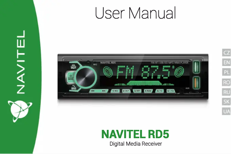 Página 1 del manual Manual de usuario Navitel RD5
