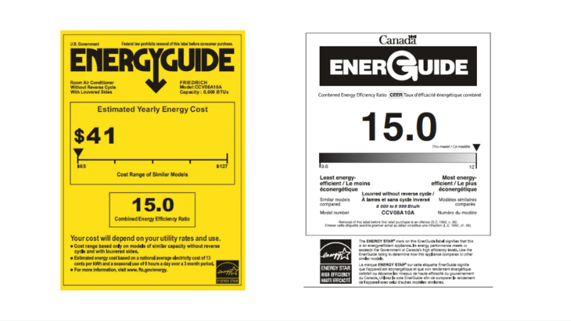 Page n°1 - Label énergétique Friedrich Chill Premier Inverter CCV08A10A
