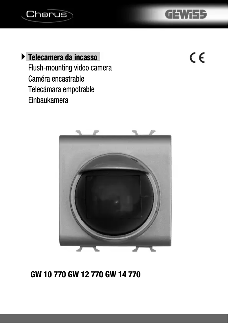 Page n°1 - Manuel utilisateur Gewiss GW12770