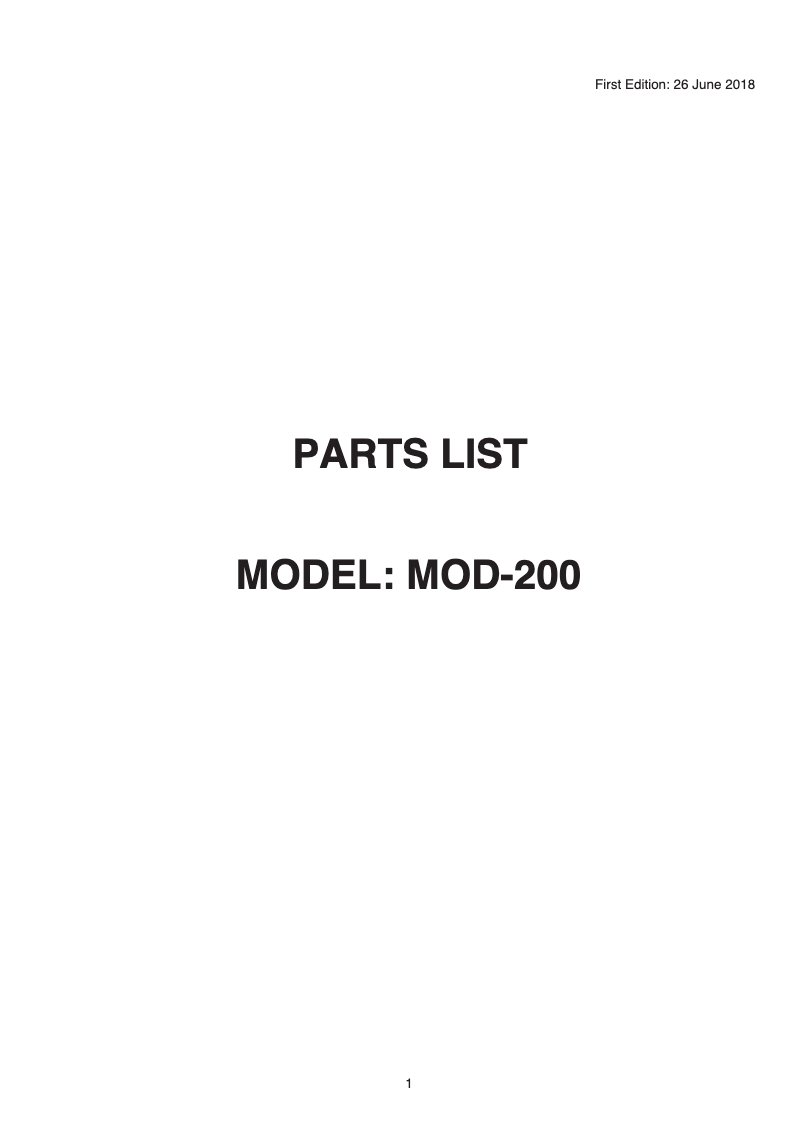 Image de la première page du manuel de l'appareil MOD-200