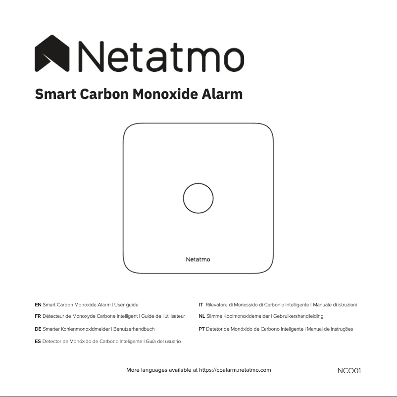 Image de la première page du manuel de l'appareil Smart Carbon Monoxide Alarm