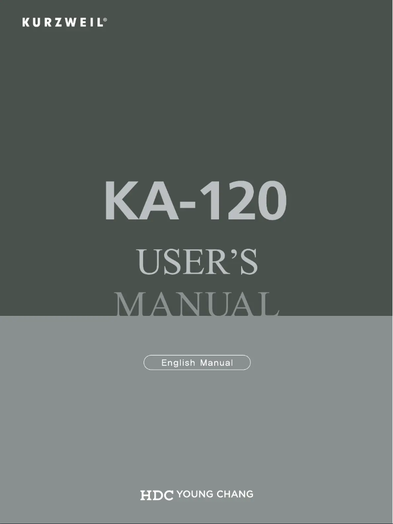 Image de la première page du manuel de l'appareil KA-120