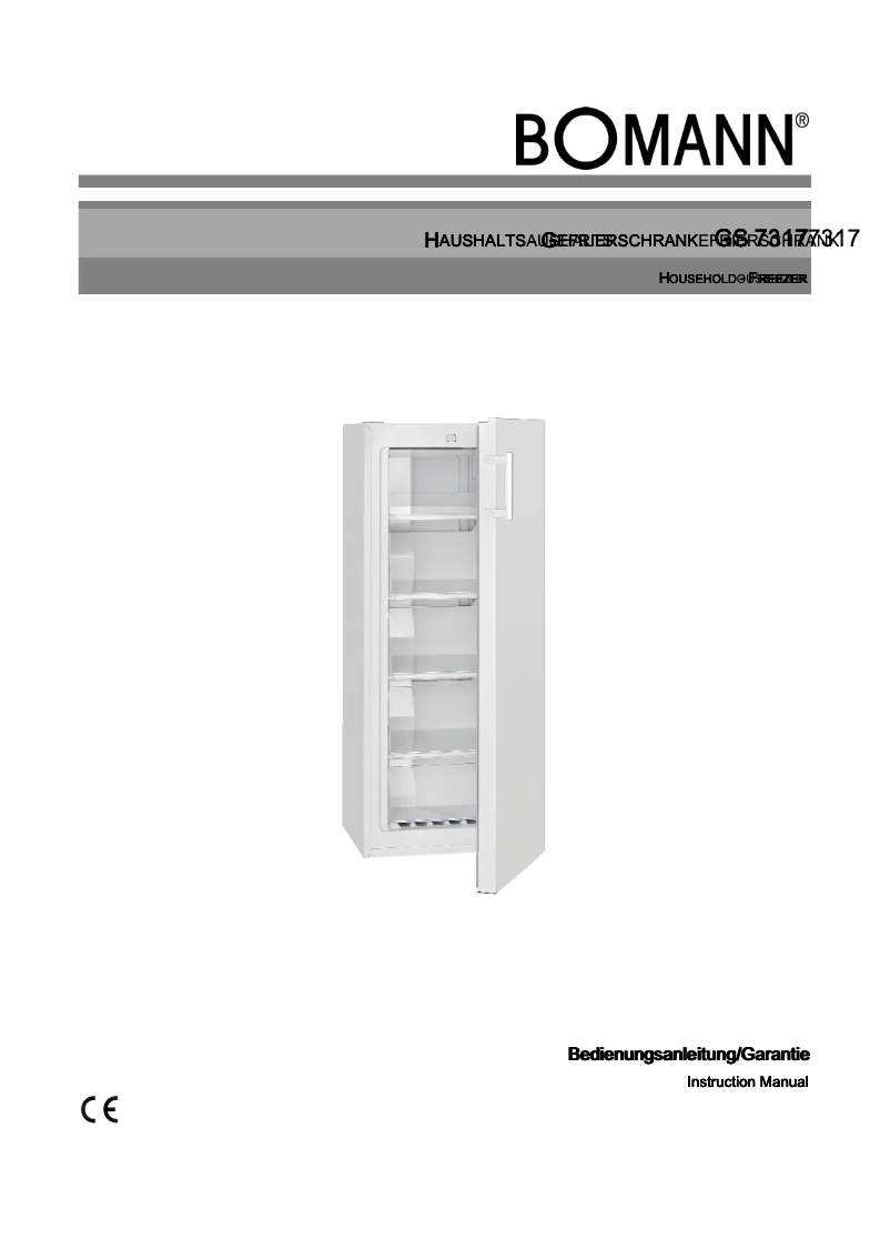 Page 1 de la notice Manuel utilisateur Bomann GS 7317