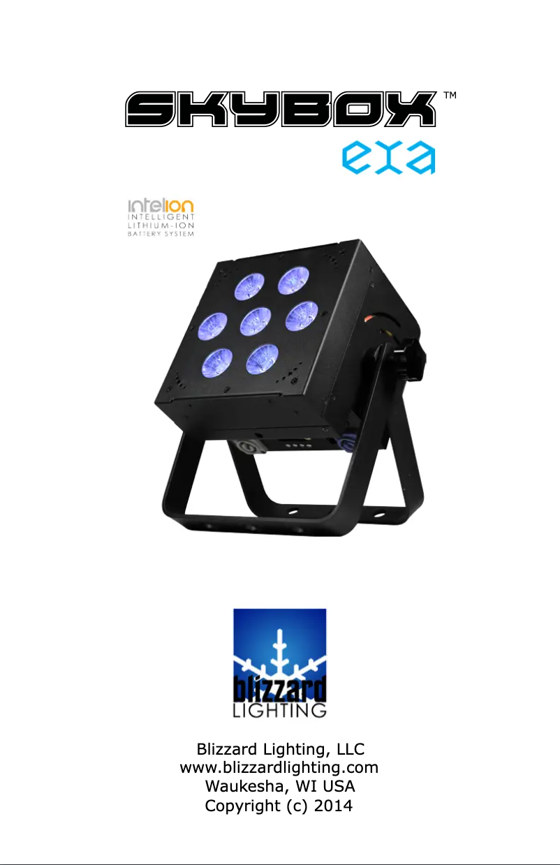 Página 1 del manual Manual de usuario Blizzard SkyBox EXA
