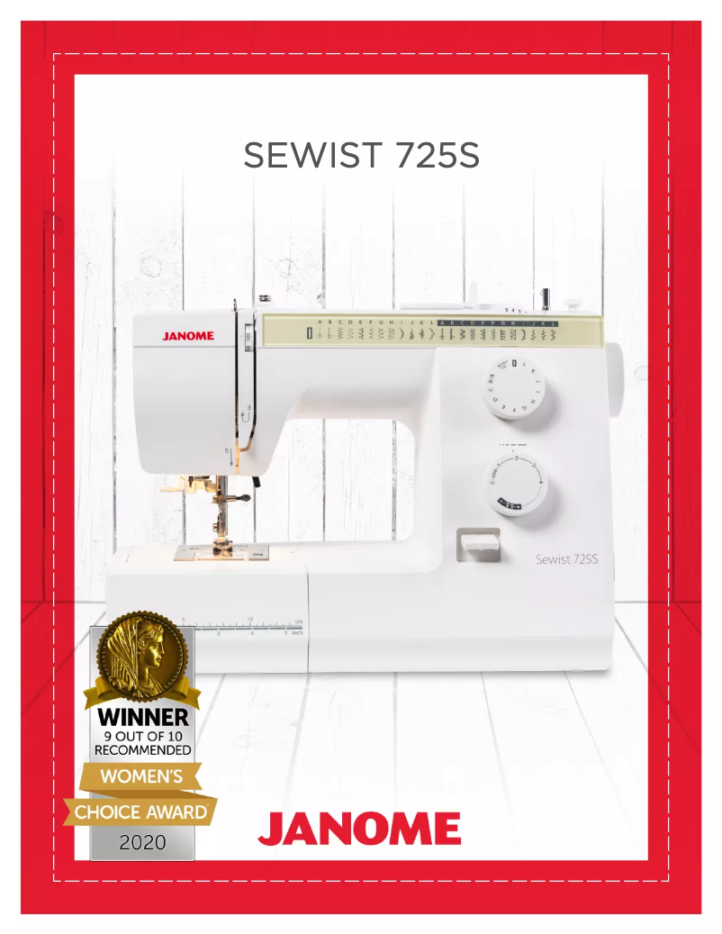 Page 1 de la notice Brochure Janome Sewist 725S