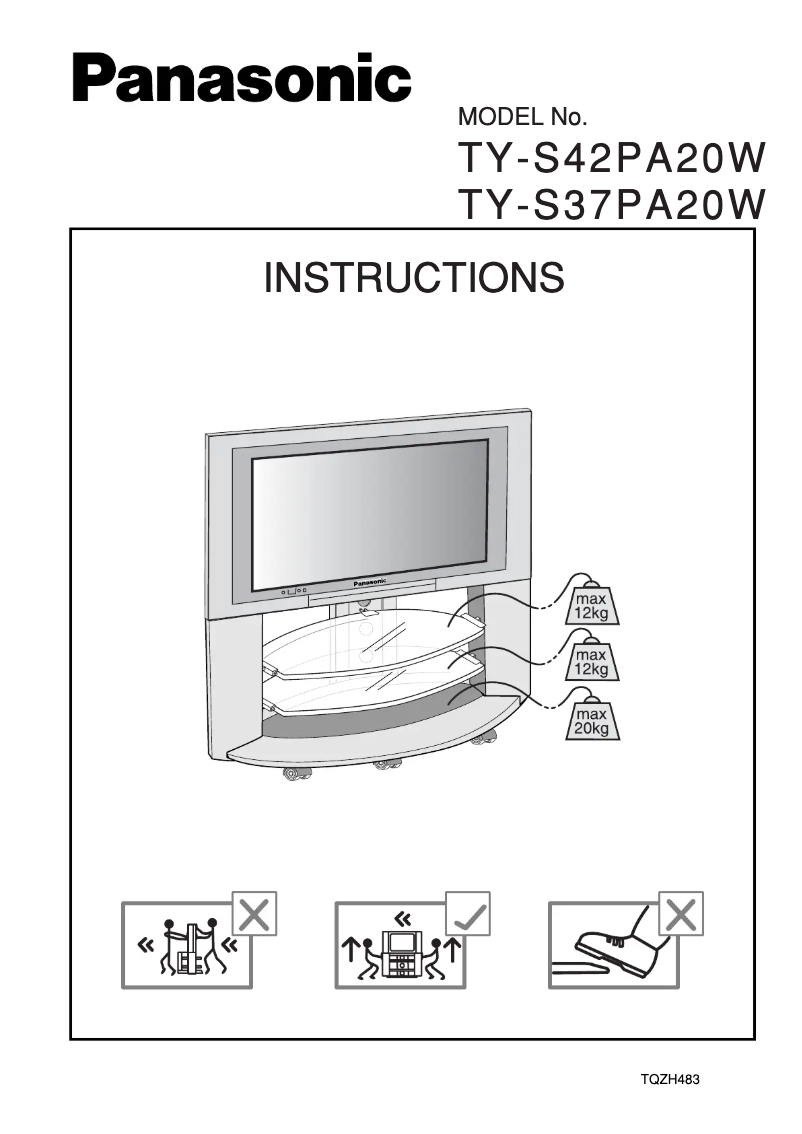 Page 1 de la notice Manuel utilisateur Panasonic TY-S37PA20W
