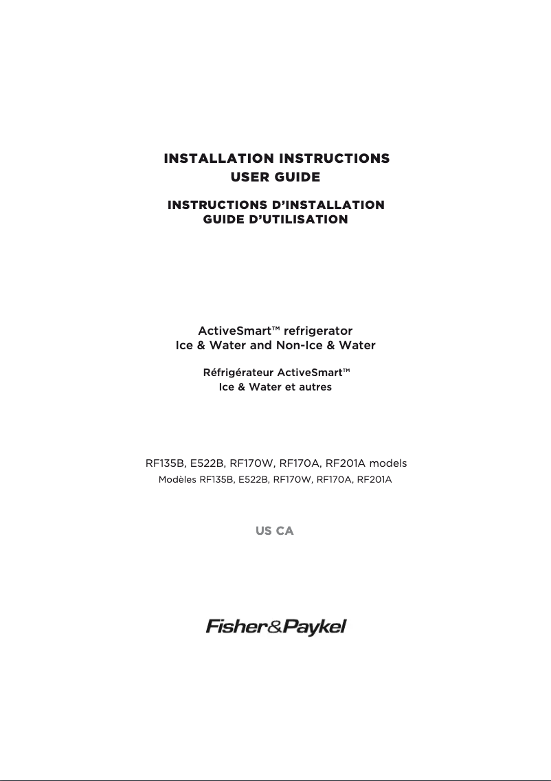 Página 1 del manual Manual de usuario Fisher & Paykel RF170WDLUX5N