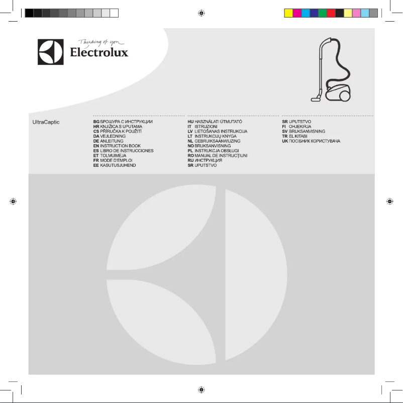 Page 1 de la notice Manuel utilisateur Electrolux UCANIMAL