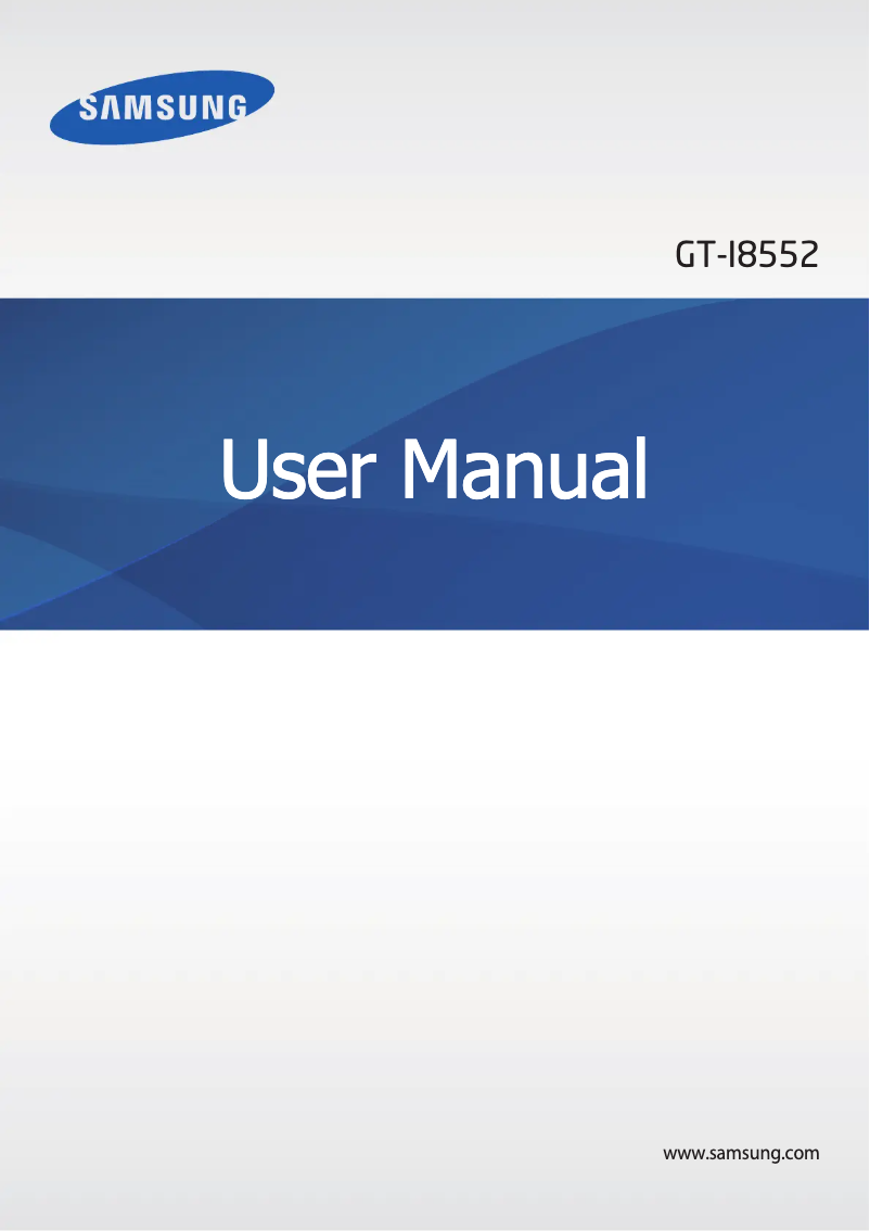 Image de la première page du manuel de l'appareil Galaxy Grand Quattro GT-I8552