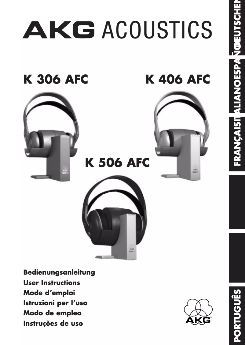 Page n°1 - Manuel utilisateur AKG K 306 AFC