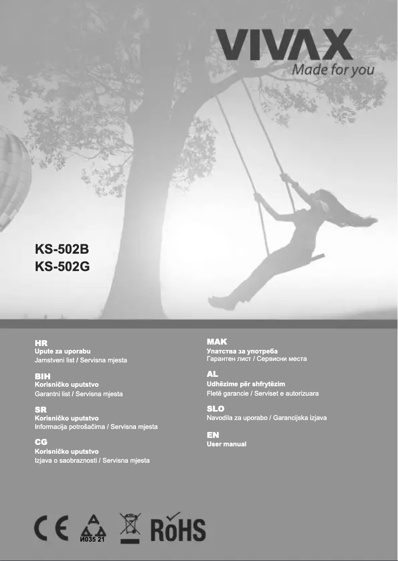 Image de la première page du manuel de l'appareil KS-502B