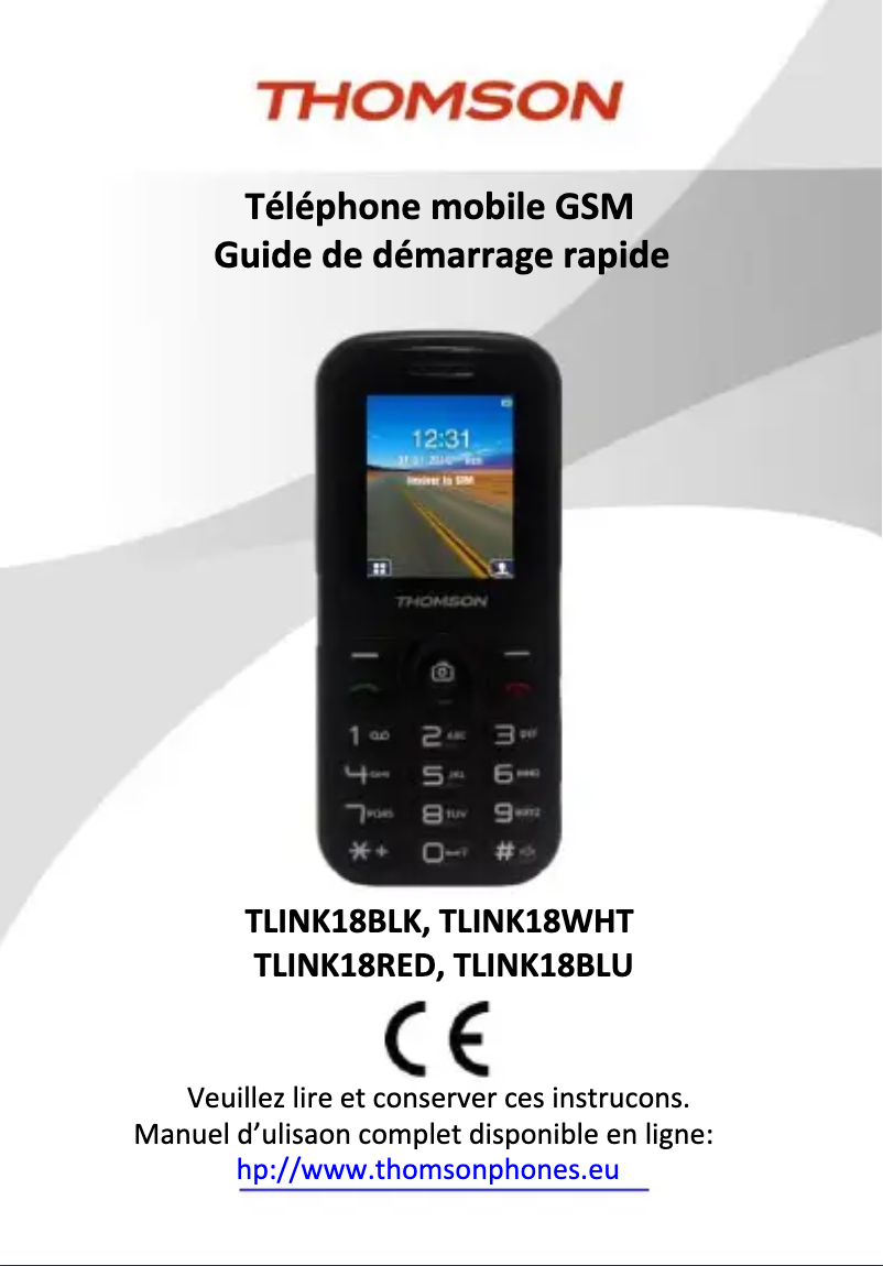 Image de la première page du manuel de l'appareil TLink 18