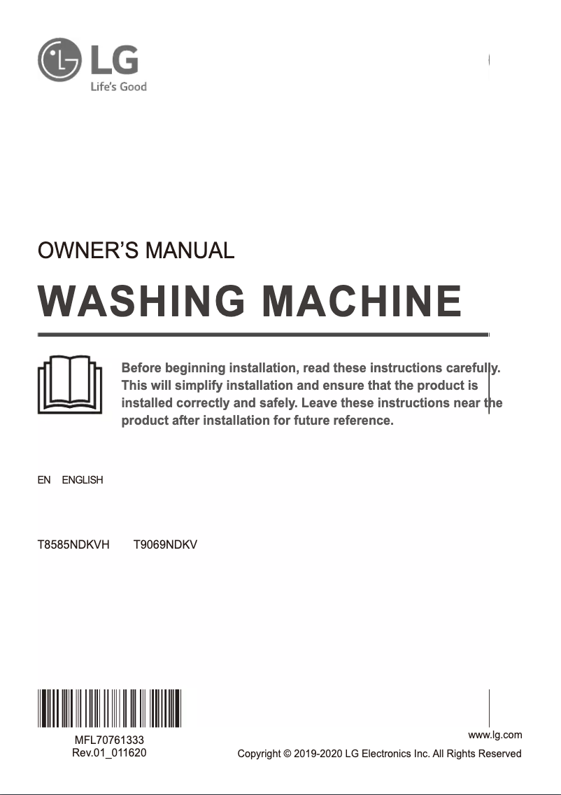 Image de la première page du manuel de l'appareil T8585NDKVH