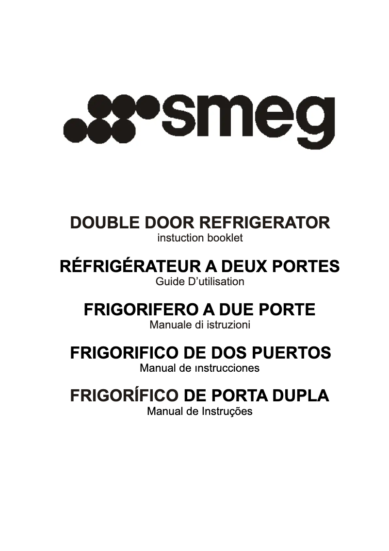 Page n°1 - Manuel utilisateur Smeg FD268AP