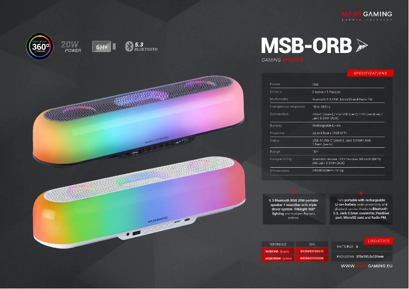 Image de la première page du manuel de l'appareil MSB-ORB