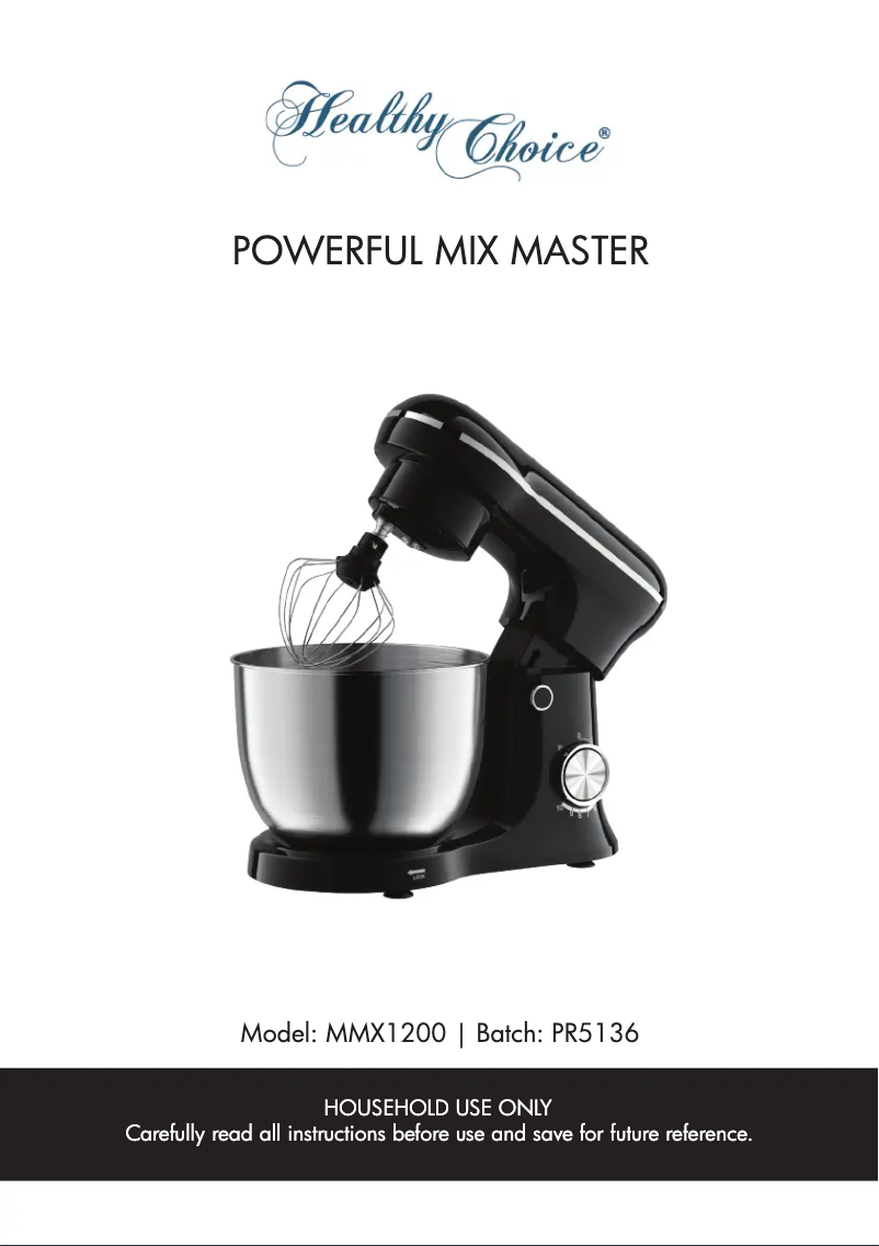Page 1 de la notice Manuel utilisateur Healthy Choice MMX1200P