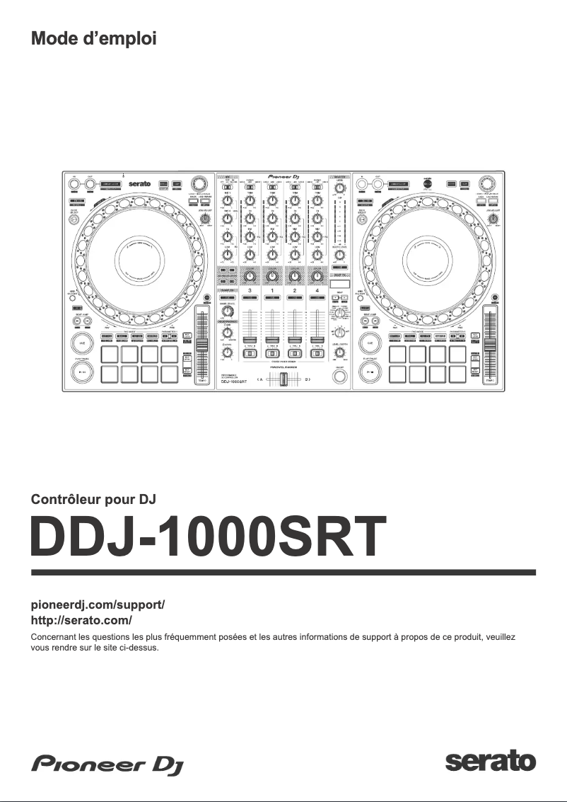 Page 1 de la notice Guide de démarrage rapide Pioneer DDJ-1000SRT