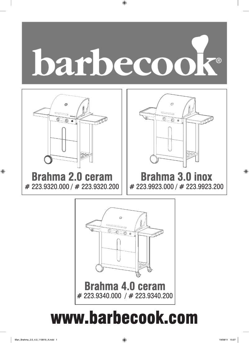 Página 1 del manual Manual de usuario Barbecook Brahma 3.0 Inox